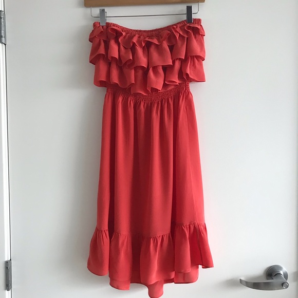 Rebecca Taylor Strapless Silk Dress - Picture 3 of 8